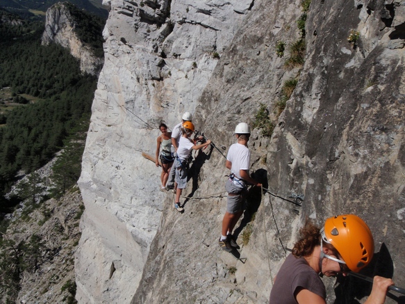 Via ferrata avec Christophe Lichaire en Savoie 